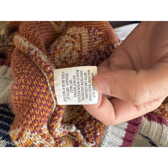 Vintage Wrangler Women’s Knitwear Cardigan Retro Pattern Grey Size Medium - Picture 4 of 4